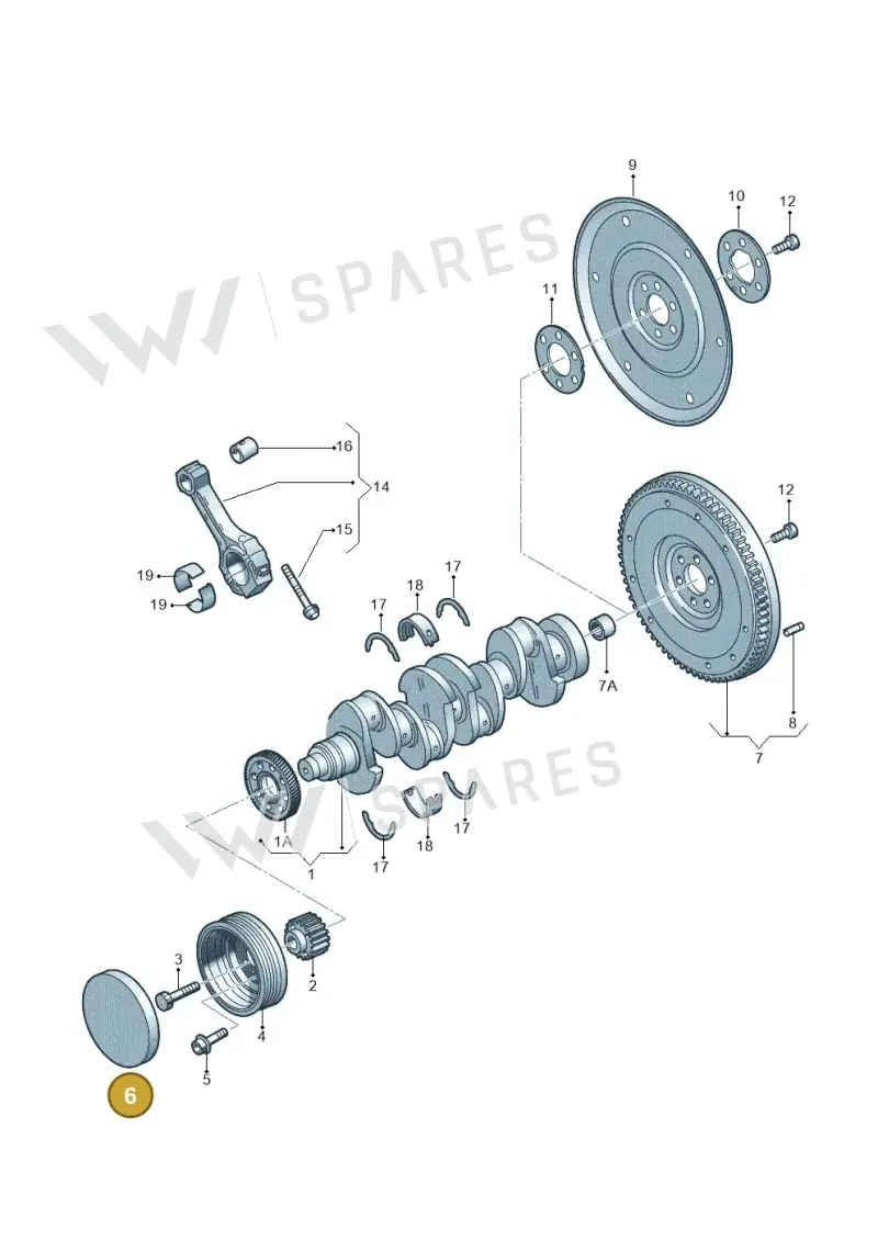 038105278A — Audi Q3 2.0 TDI (2014-2019) diagram 634105300, position 6