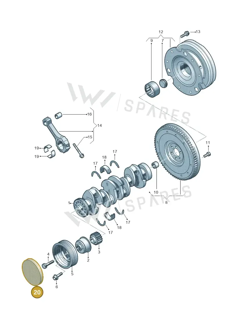 038105278A — Audi A6 qu. 3.0 tdi (2014-2018) diagram 725105500, position 20