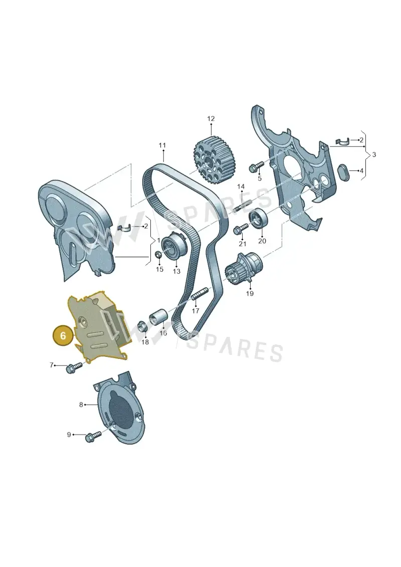 038109147D — Audi A3/S3/Sportb./qu. 08 (2007-) diagram 409109850, position 6