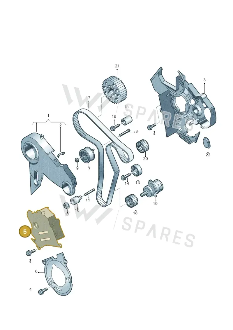 038109147D — Audi A4 Av. Allroad (2008-2016) diagram 636109650, position 5