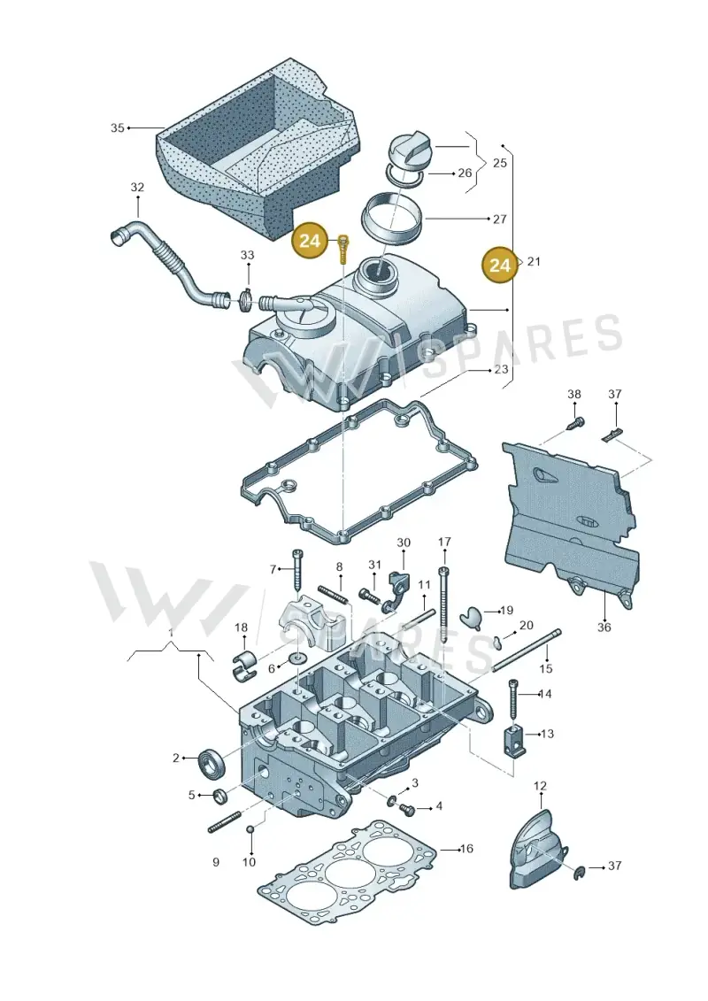 038128773 — Audi A2 (2000-2005) diagram 248103420, position 24
