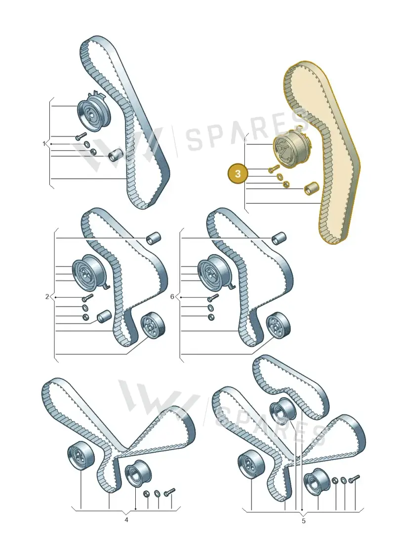 038198119 — Audi A4/S4/Av./qu. (2001-2004) diagram 404109000, position 3