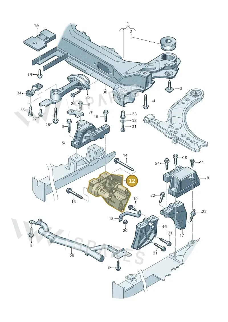 038199207J — Audi A3/S3/QUATTRO (2000-2003) diagram 194199200, position 12