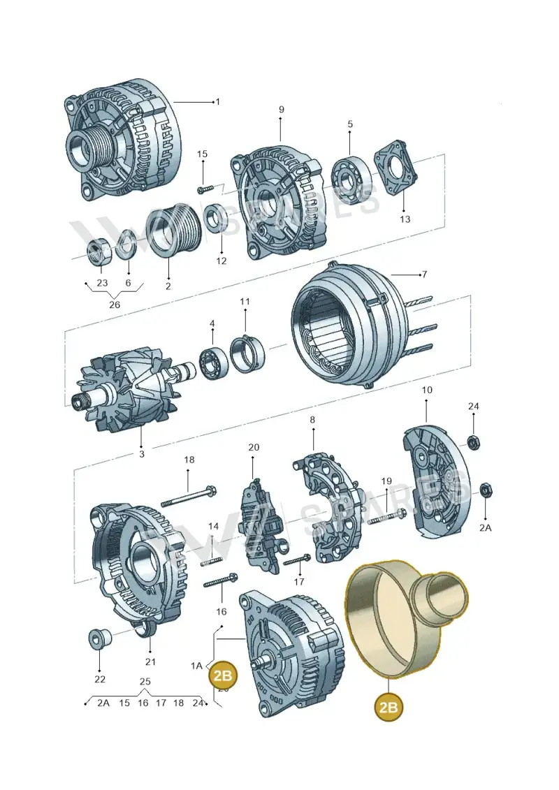 038903193F — Audi A3-BRASIL. (2000-2005) diagram 315903000, position 2B