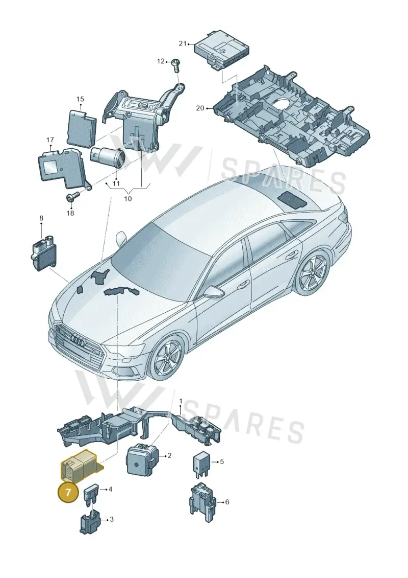 038907281D — Audi A6 2.0 (2018-) diagram 430937200, position 7