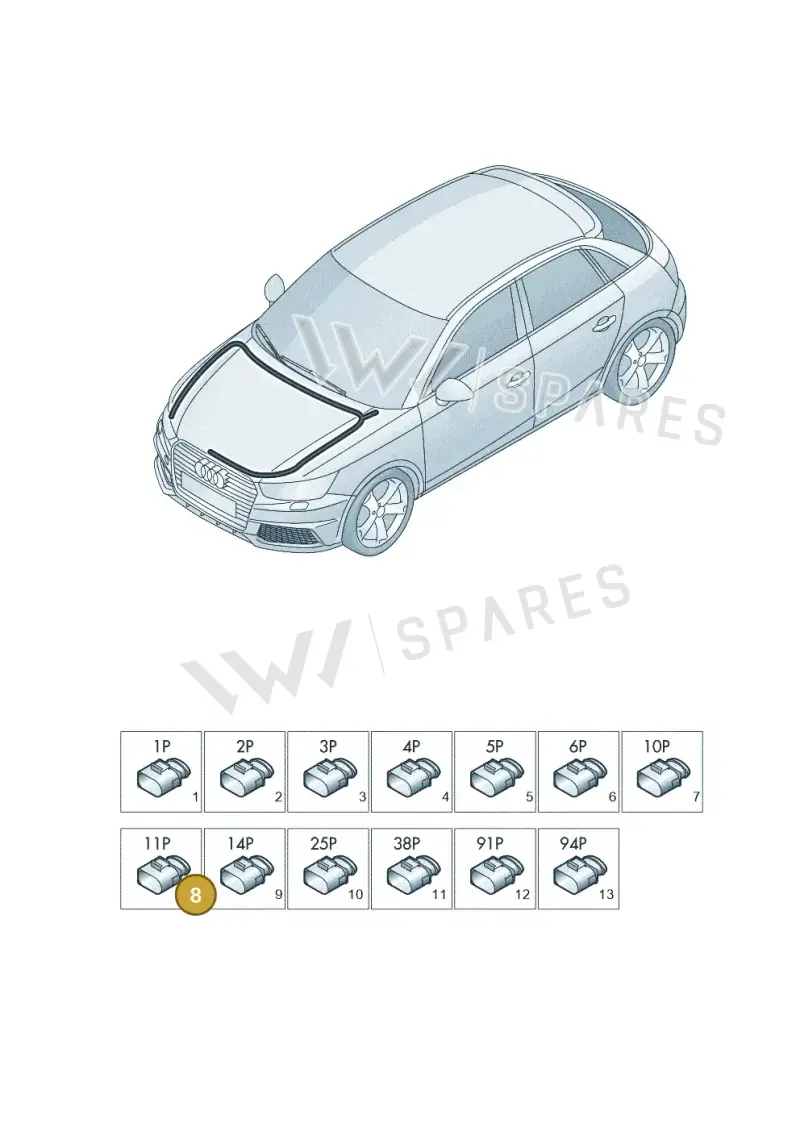 038973721 — Audi A1 Sportback (2014-2018) diagram 792971810, position 8