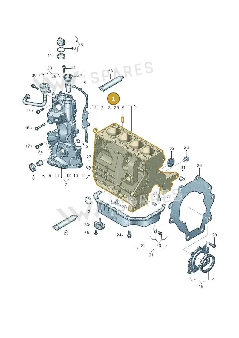 03C103011AS — Audi A1 Sportback (2010-2015) diagram 474103050, position 1