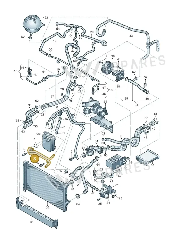 03C121050G — Audi A1 Sportback (2010-2015) diagram 708121150, position 3