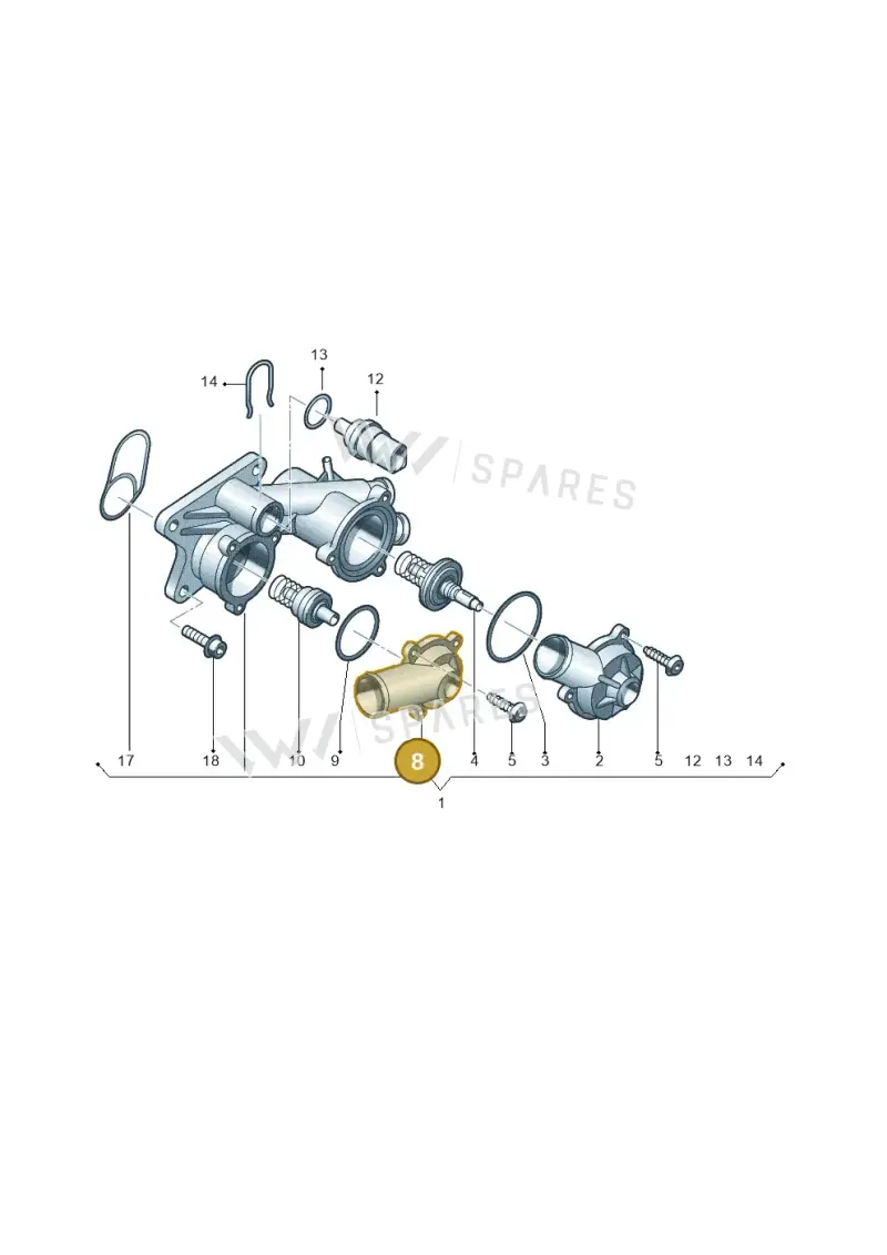 03C121118C — Audi A3/S3/Sportb./qu. 08 (2007-) diagram 412121760, position 8