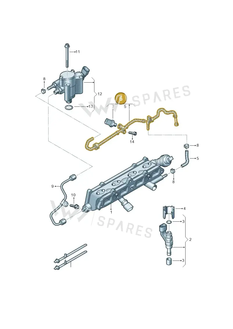 03C133723AG — Audi A3 Sportback (2008-2013) diagram 420133530, position 6