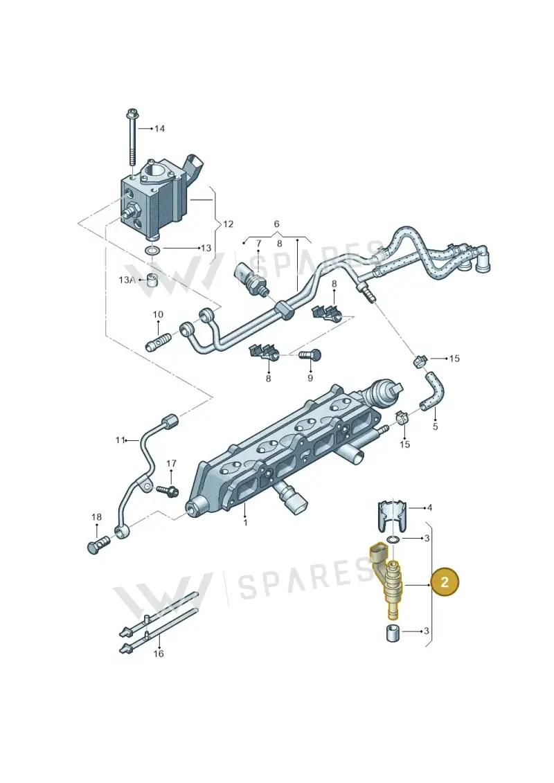 03C906036A — Audi A3/S3/quattro (2005-2007) diagram 409133500, position 2