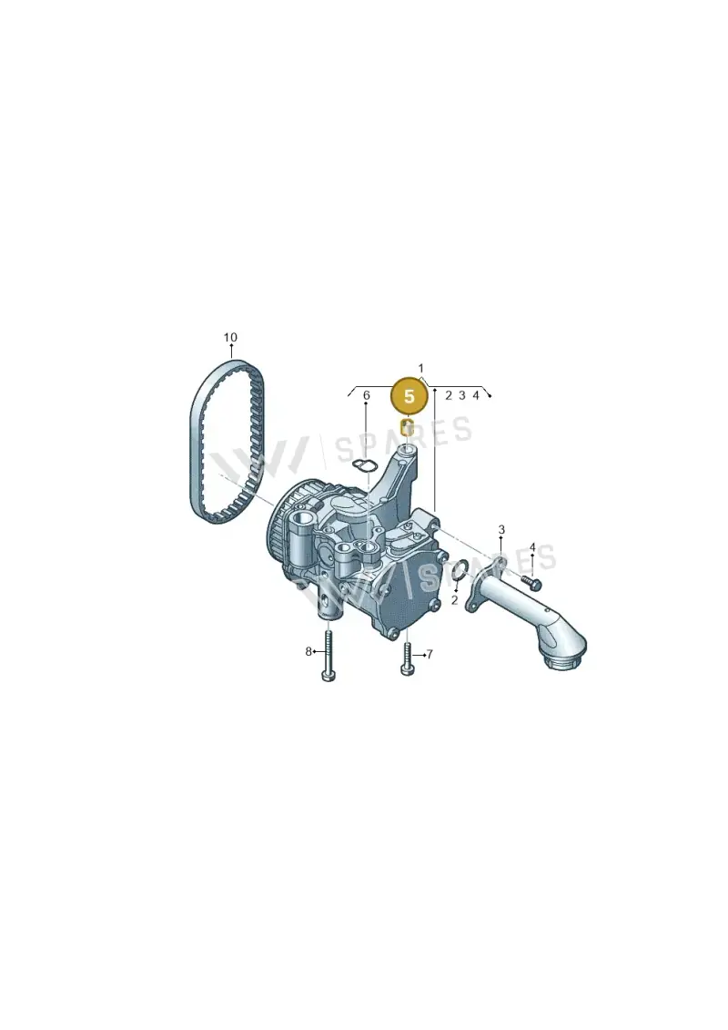 03D115143A — Audi A6 2.0 (2018-) diagram 430115520, position 5