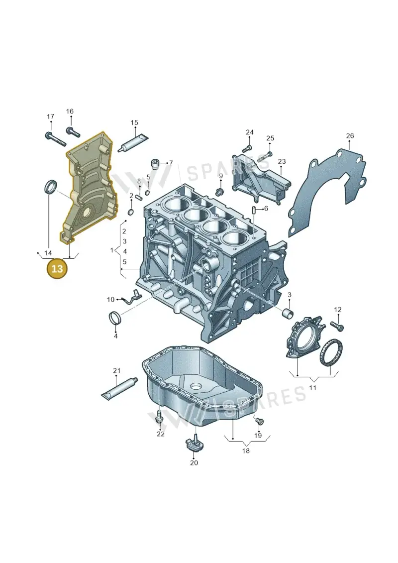 03F109210D — Audi A1 Sportback (2010-2015) diagram 649103010, position 13