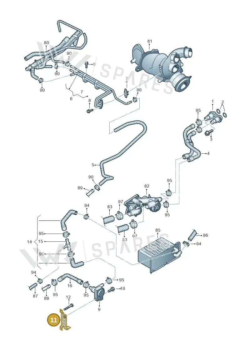 03F121093 — Audi A1 Sportback (2010-2015) diagram 672121170, position 11