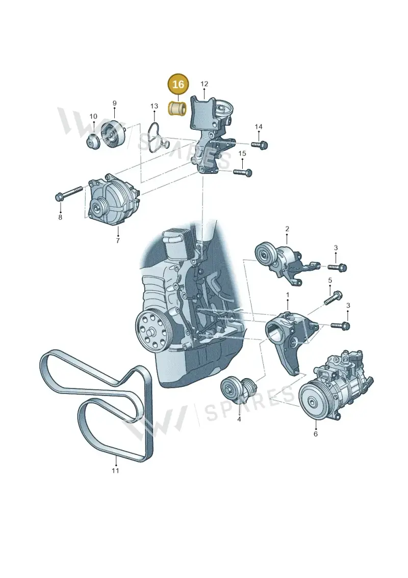03F121215 — Audi A1 Sportback (2010-2015) diagram 672903150, position 16