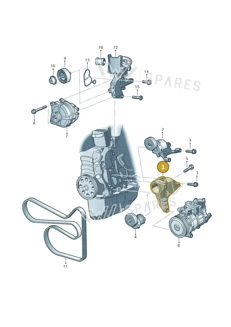 03F260885 — Audi A3 Cab. 2.0 TDI (2007-2013) diagram 672903150, position 1