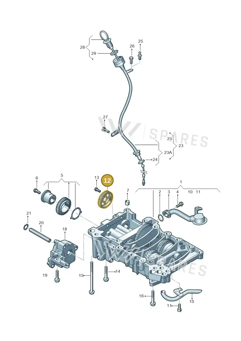 03G103305C — Audi Q3 2.0 TDI (2014-2019) diagram 679115400, position 12