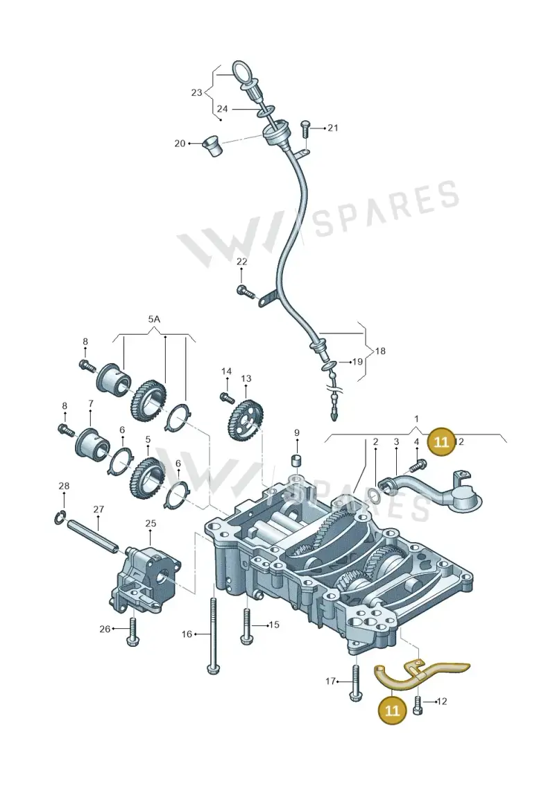03G103526 — Audi A4 Av. Allroad (2008-2016) diagram 460115250, position 11