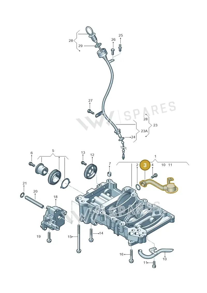 03G115169L — Audi Q3 2.0 TDI (2014-2019) diagram 679115400, position 3