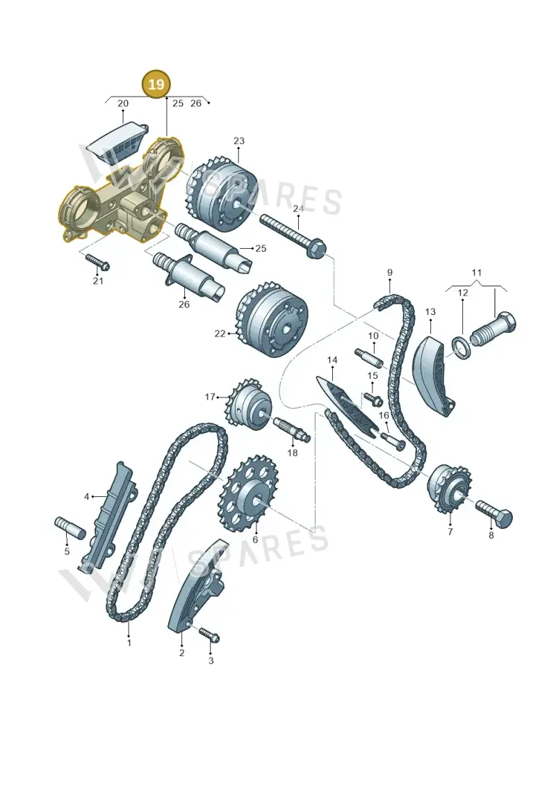 03H109210B — Audi Q7 qu. 3.0 TDI (2009-2015) diagram 460109900, position 19