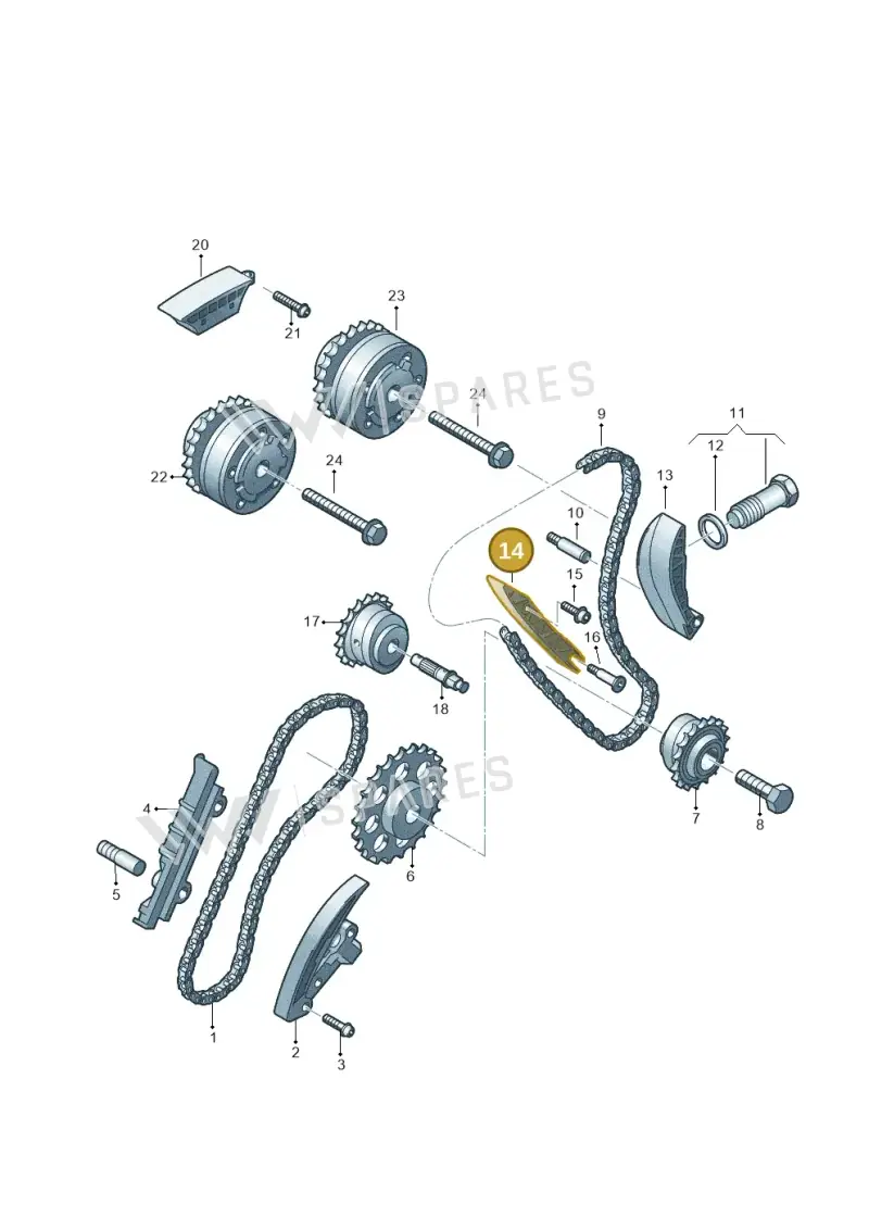 03H109513B — Audi Q6 (2022-) diagram 809109900, position 14