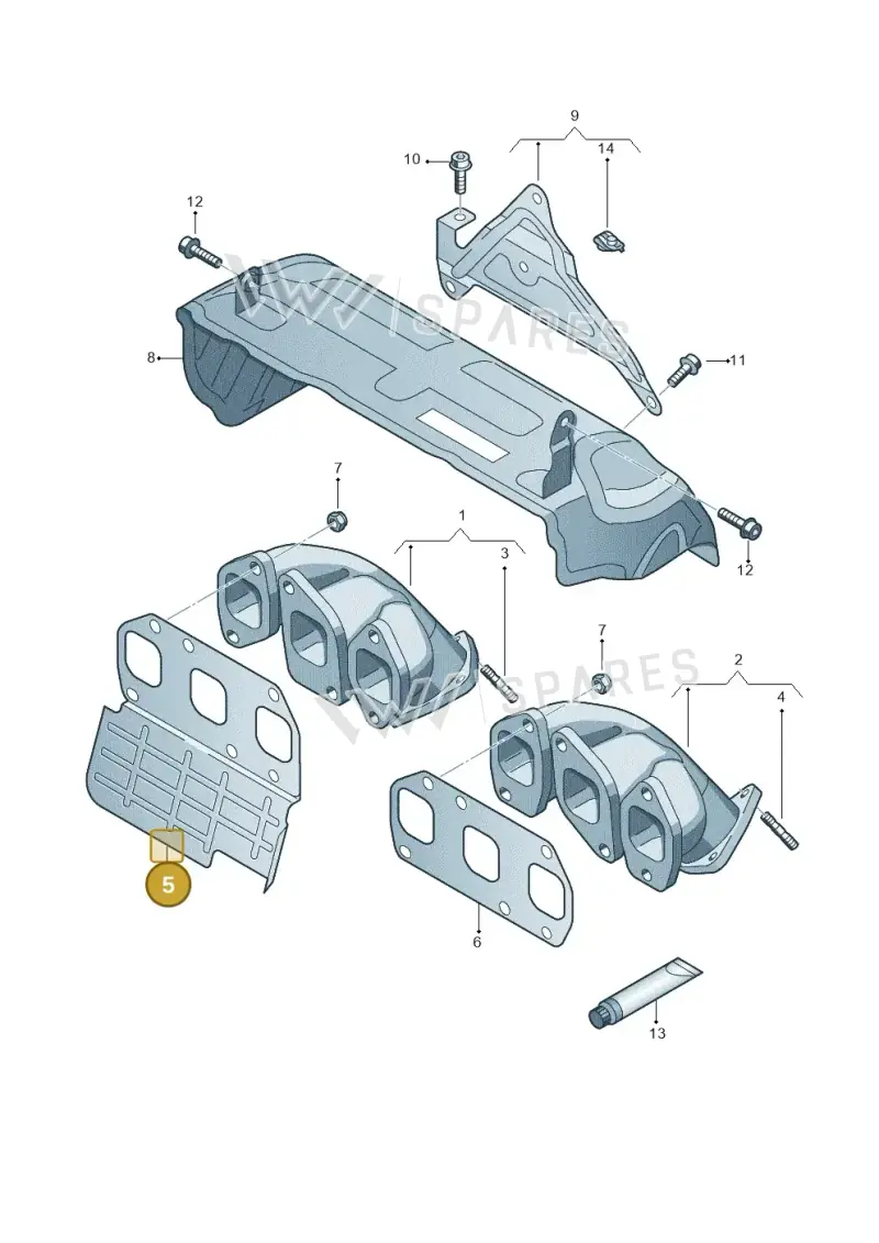 03H253039E — Audi Q7 qu. 3.0 TDI (2009-2015) diagram 460253300, position 5