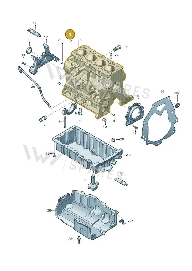 03L103011AP — Audi Q5 qu. 2.0 TDI (2012-2017) diagram 634103200, position 1