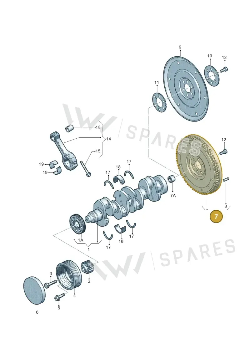 03L105266CA — Audi Q3 2.0 TDI (2014-2019) diagram 634105300, position 7