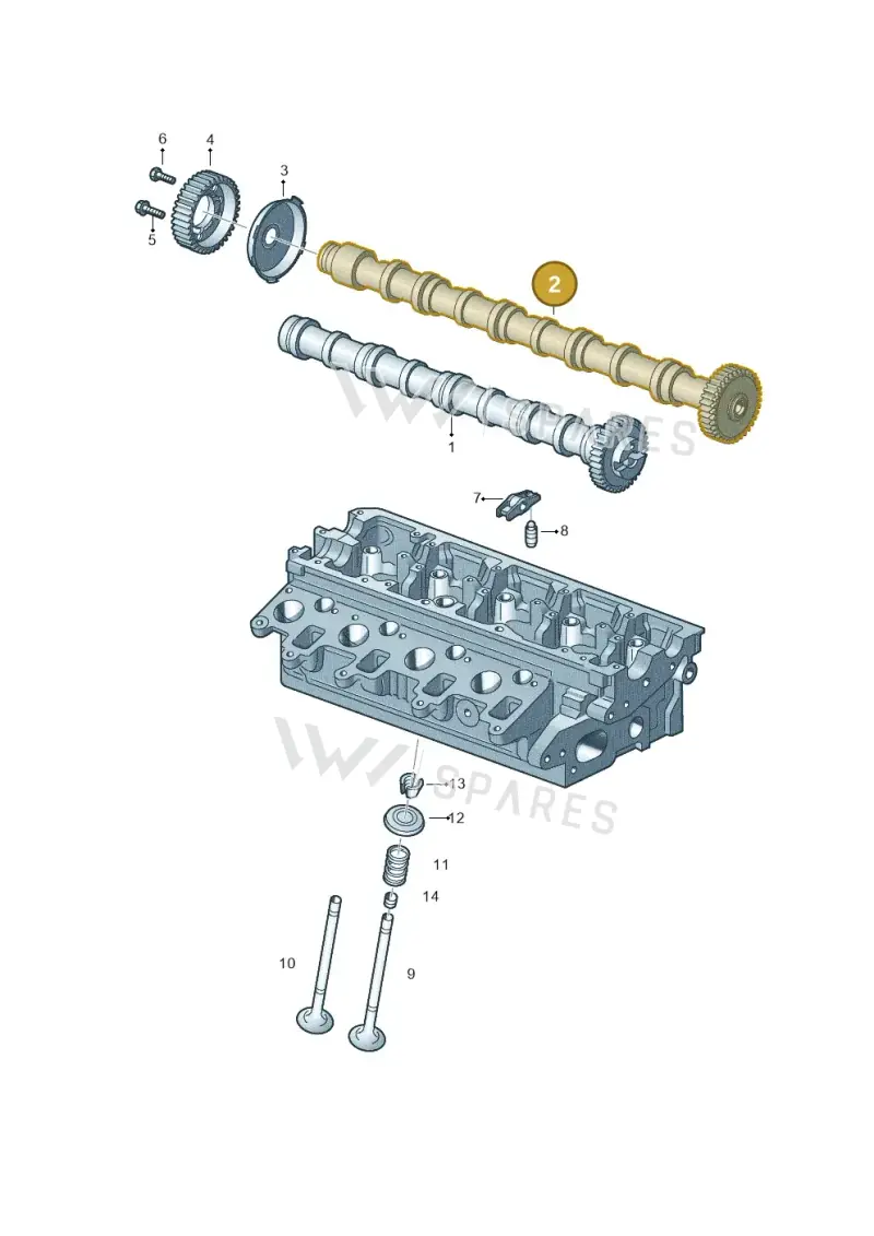 03L109022D — Audi Q3 2.0 TDI (2014-2019) diagram 634109300, position 2