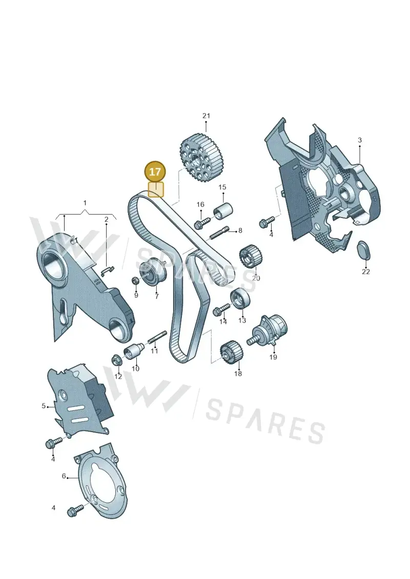 03L109119F — Audi A4 Av. Allroad (2008-2016) diagram 636109650, position 17