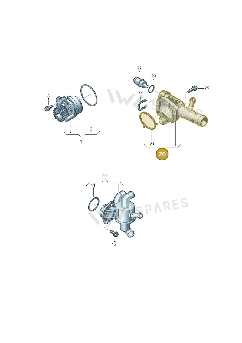 03L121132AA — Audi Q3 2.0 TDI (2014-2019) diagram 728121010, position 20