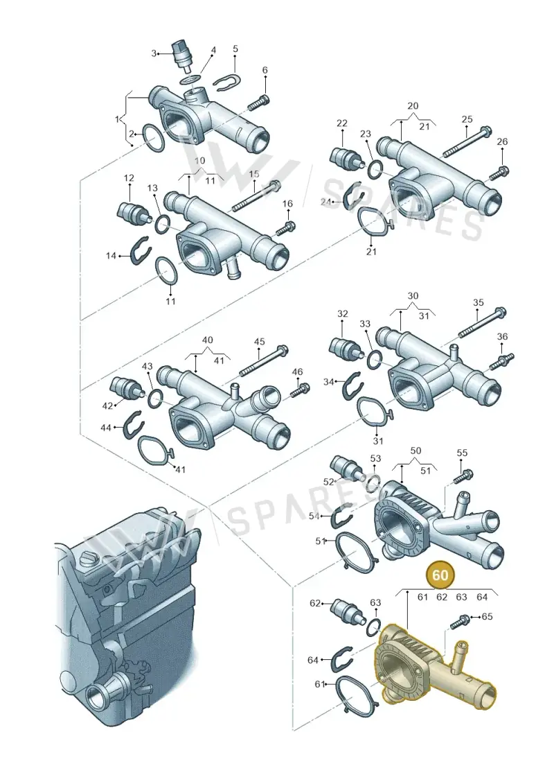 03L121132F — Audi A3 Sportback (2008-2013) diagram 646121770, position 60