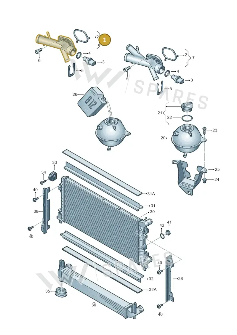 03L121132F — Audi A1 Sportback (2010-2015) diagram 708121720, position 1