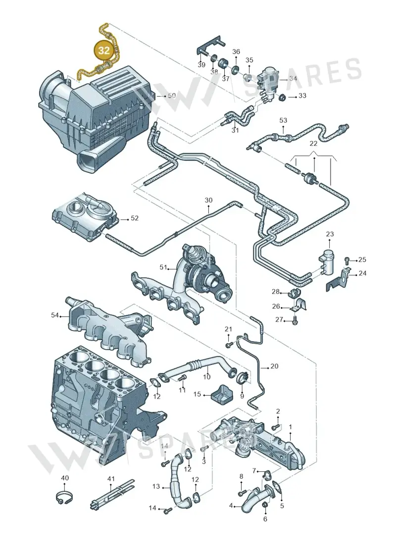03L131055C — Audi TTS Coupe 2.0 (2010-2014) diagram 707131400, position 32