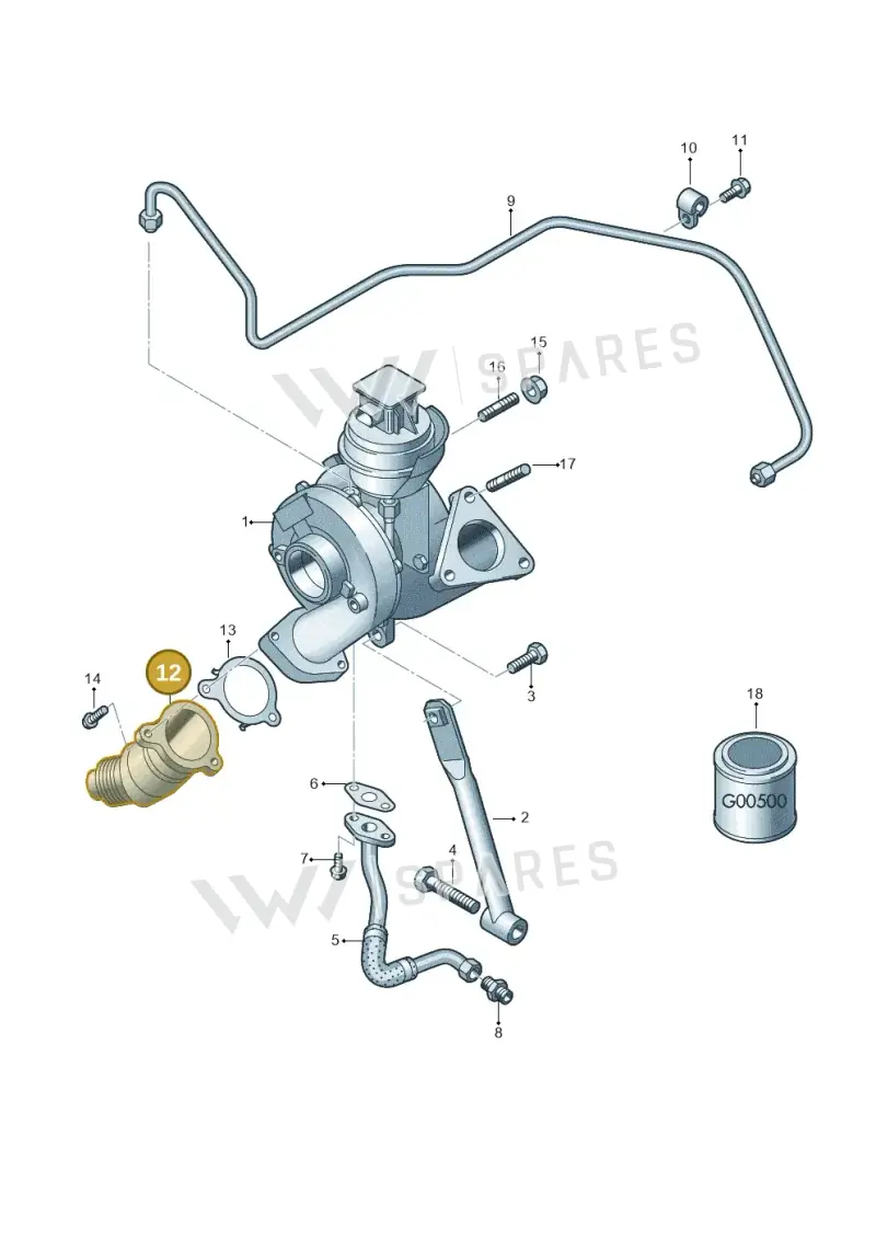 03L131111R — Audi Q5 qu. 2.0 TDI (2012-2017) diagram 636145650, position 12