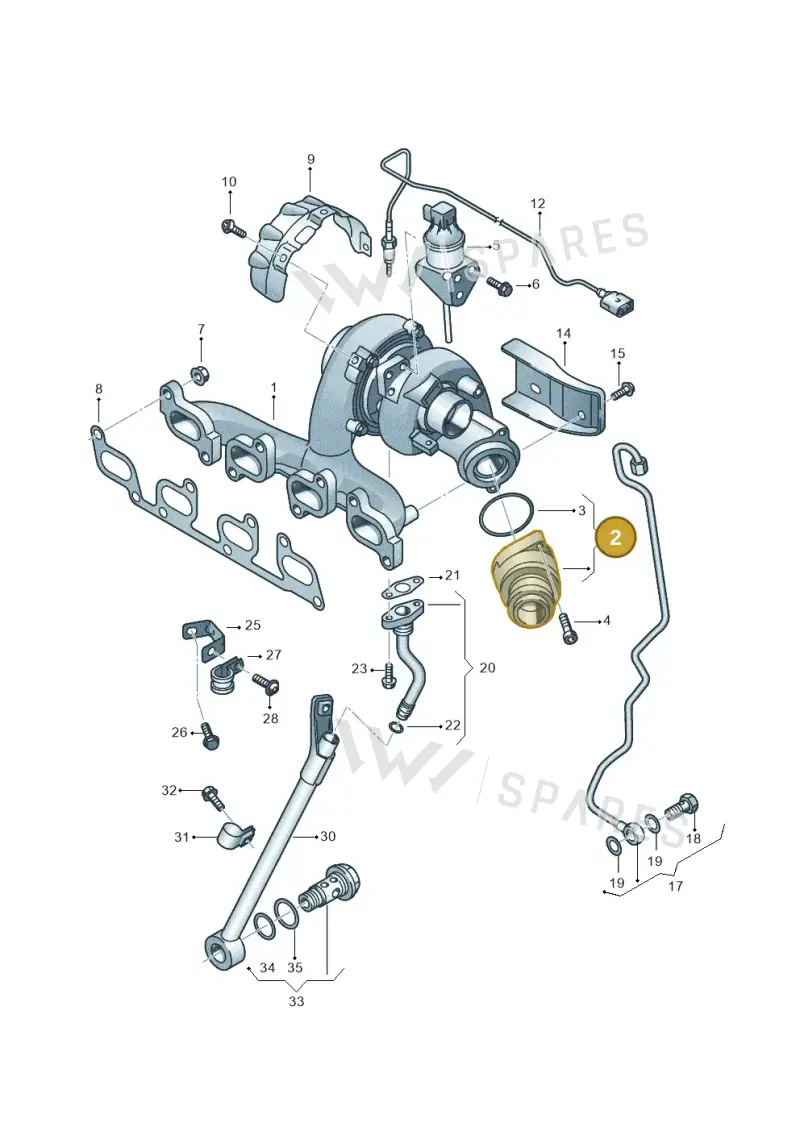 03L131111R — Audi TTS Coupe 2.0 (2010-2014) diagram 650145750, position 2