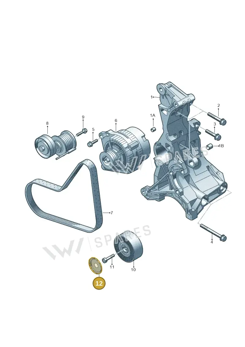 03L145292 — Audi A6 2.0 tdi (2010-2015) diagram 249903510, position 12