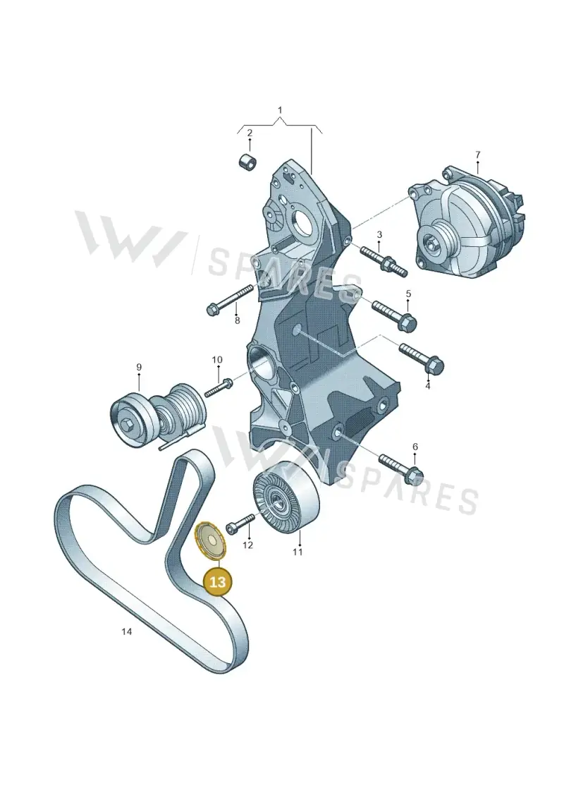 03L145292 — Audi Q5 qu. 2.0 TDI (2012-2017) diagram 724903300, position 13