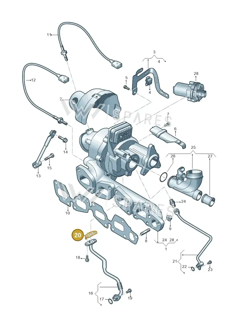 03L145757G — Audi A5 Limo 2.0 (2024-) diagram 8wk145375, position 20