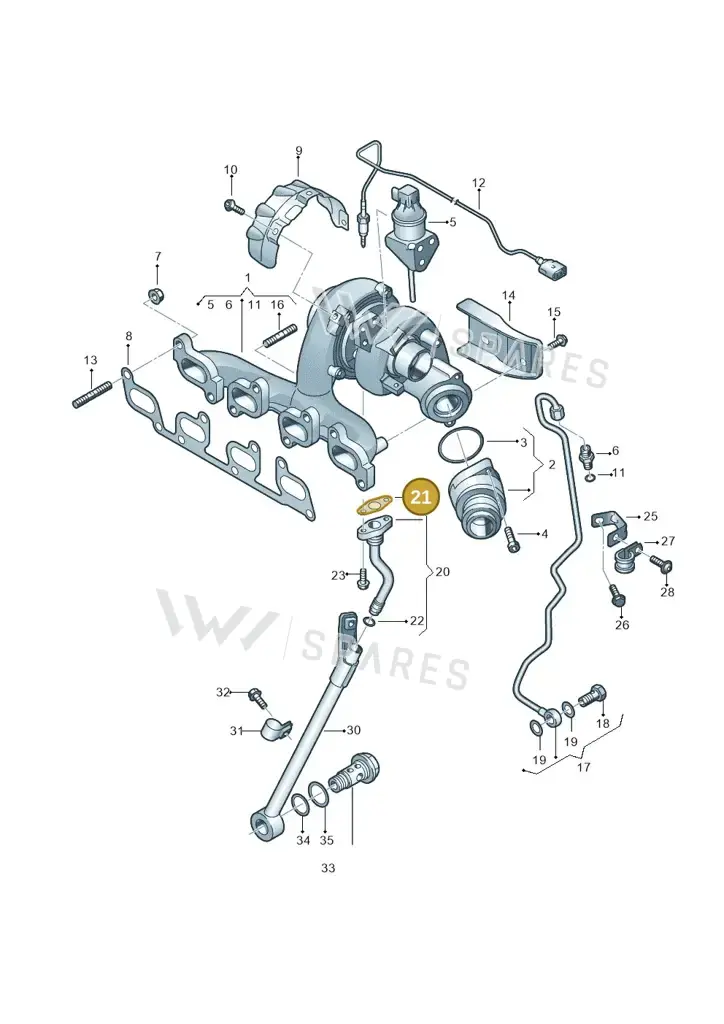 03L145757M — Audi Q3 quattro (2011-2015) diagram 866145660, position 21