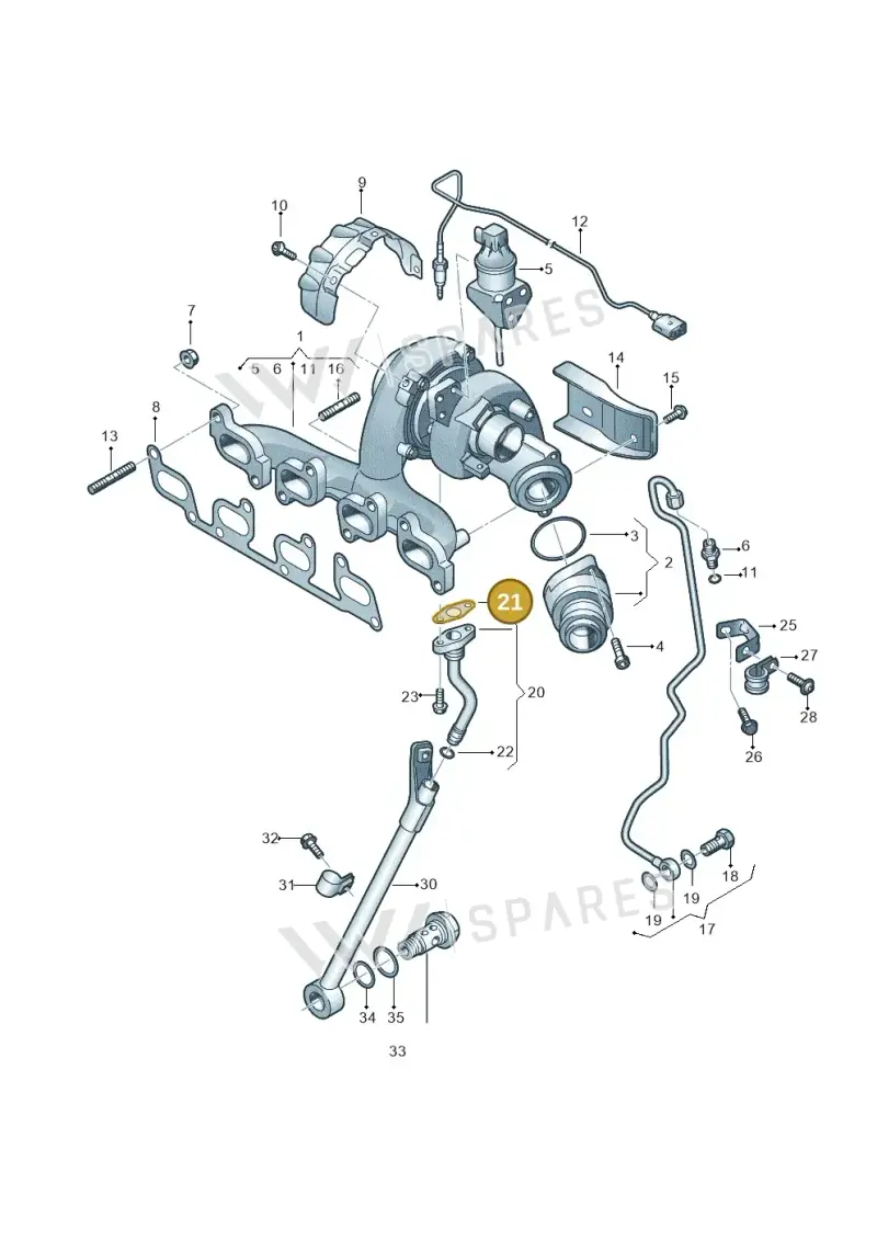 03L145757M — Audi Q3 quattro (2011-2015) diagram 866145660, position 21
