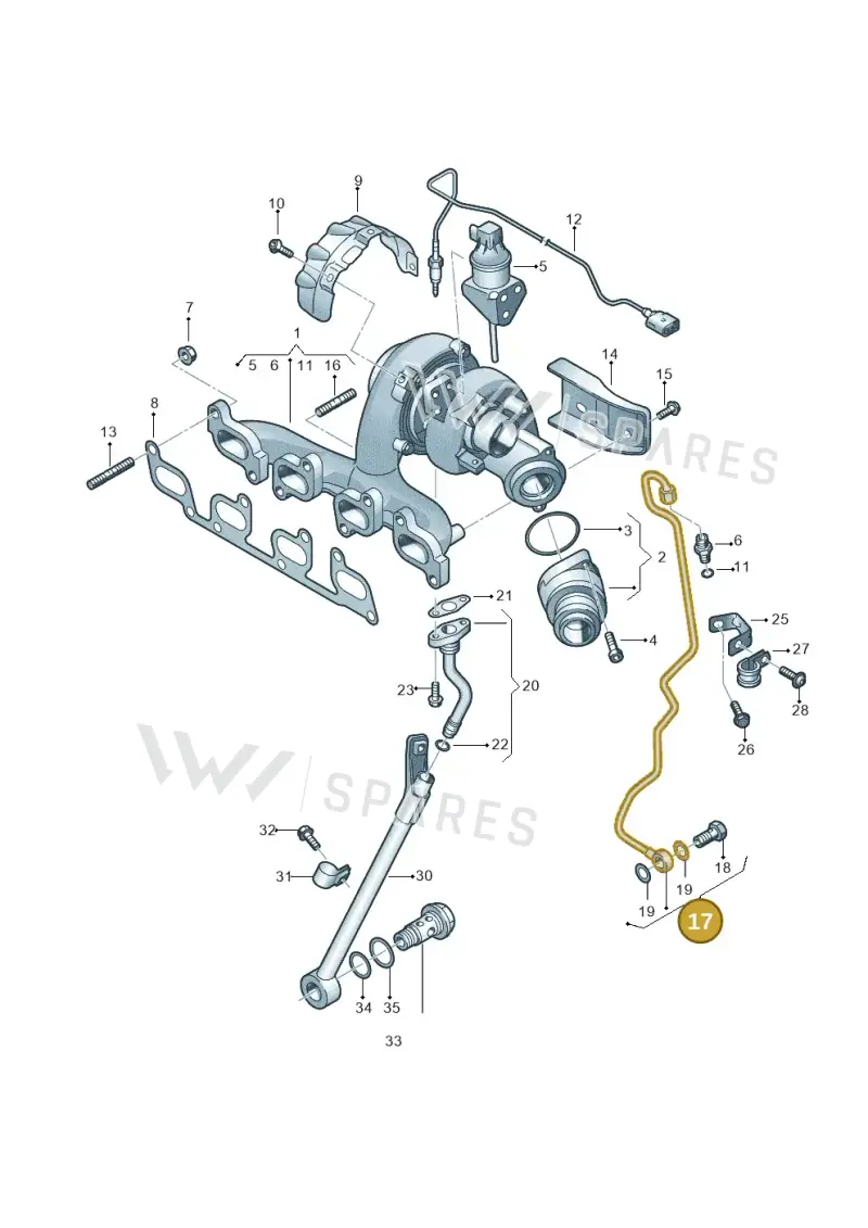 03L145771AB — Audi Q3 quattro (2011-2015) diagram 866145660, position 17