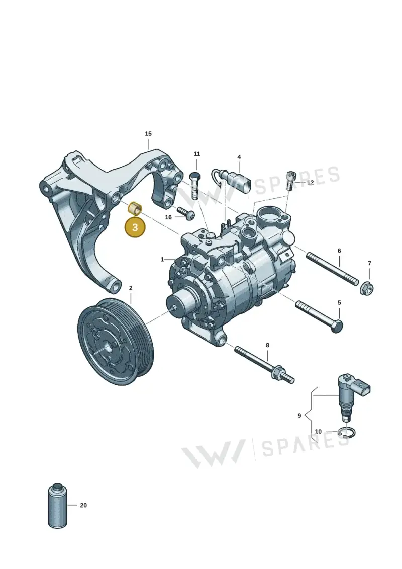 03L260817 — Audi A5 Avant 2.0 (2024-) diagram 8wk260100, position 3
