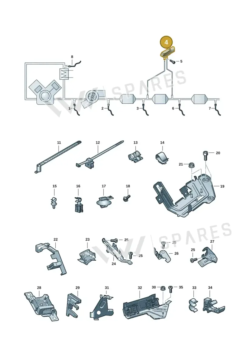 03L906051D — Audi A6 2.0 (2018-) diagram 430906008, position 4