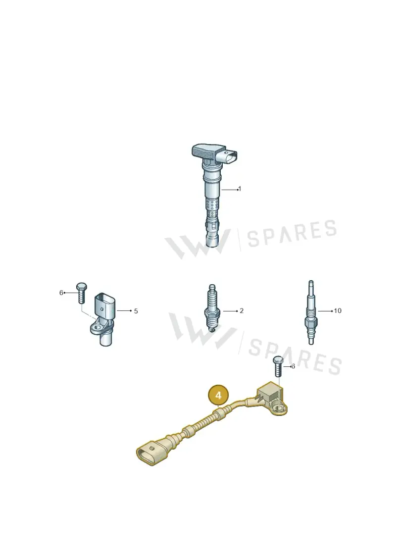 03L957147 — Audi A3 Sportback (2008-2013) diagram 647905000, position 4