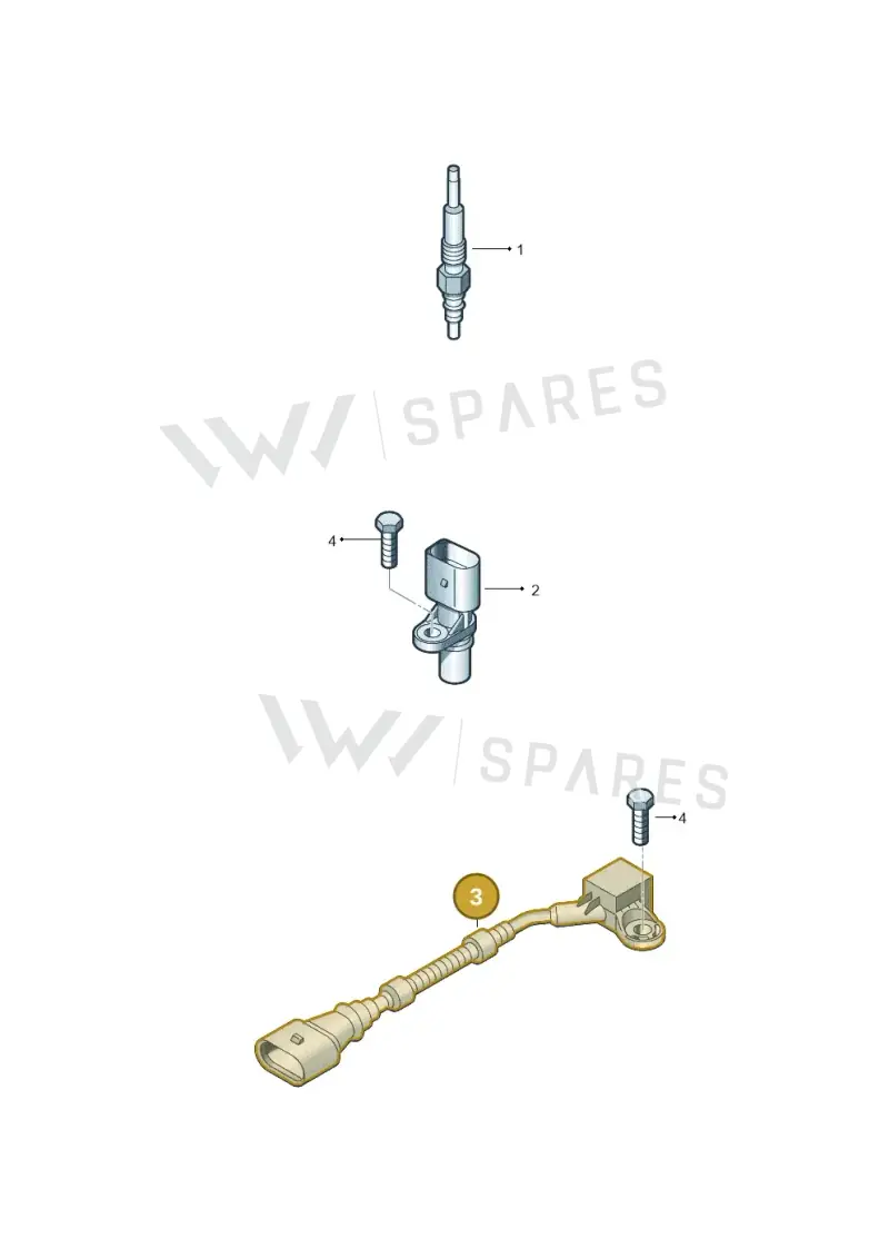 03L957147 — Audi A4 Av. Allroad (2008-2016) diagram 736905200, position 3
