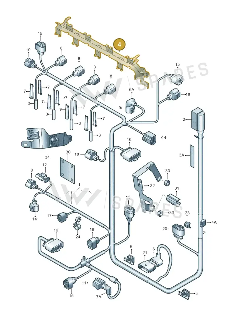 03L971824D — Audi Q3 2.0 TDI (2014-2019) diagram 634971080, position 4
