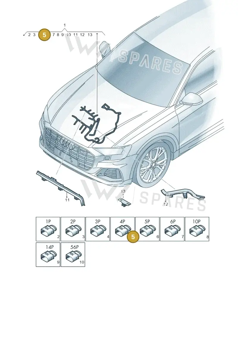 03L971921 — Audi Q8 Quattro 3,0 (2018-) diagram 429971410, position 5