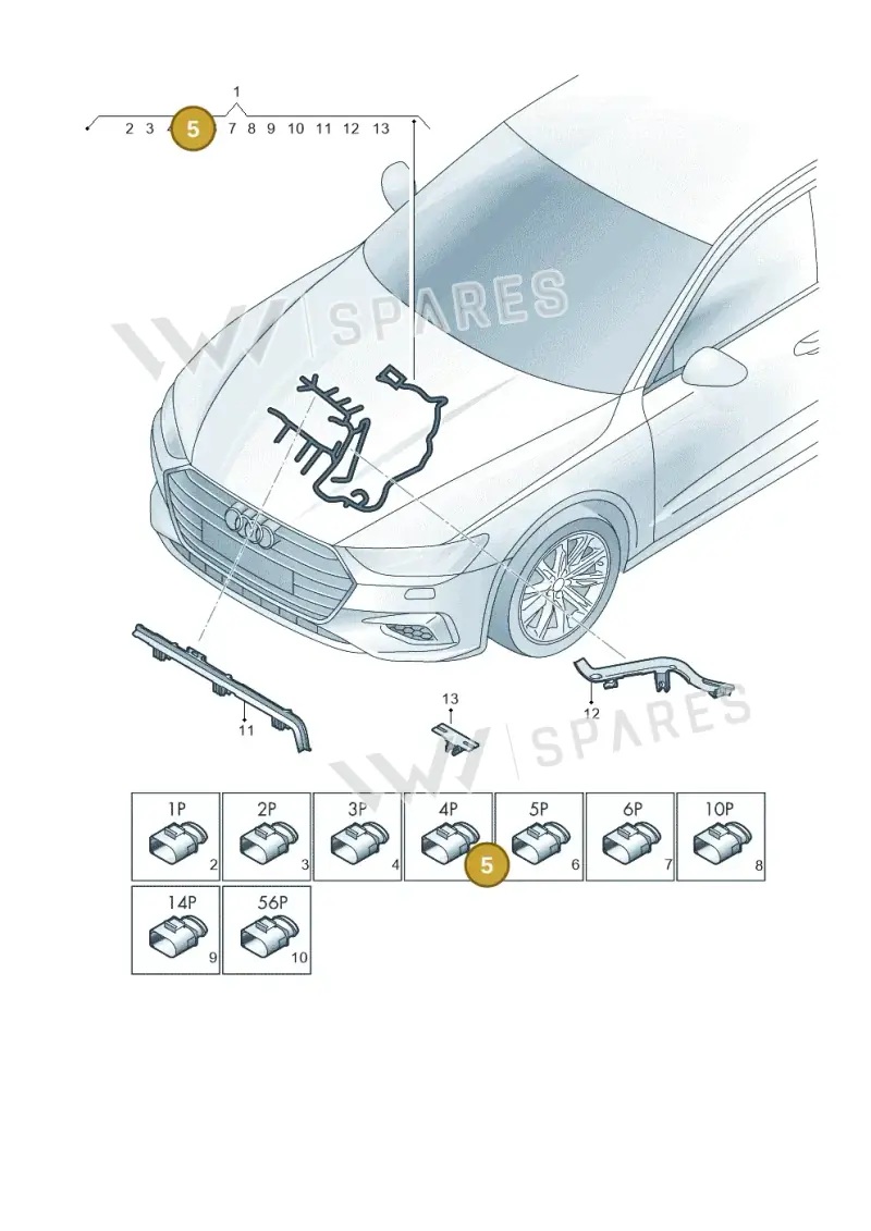 03L971921 — Audi A7 Sportback (2018-) diagram 435971460, position 5