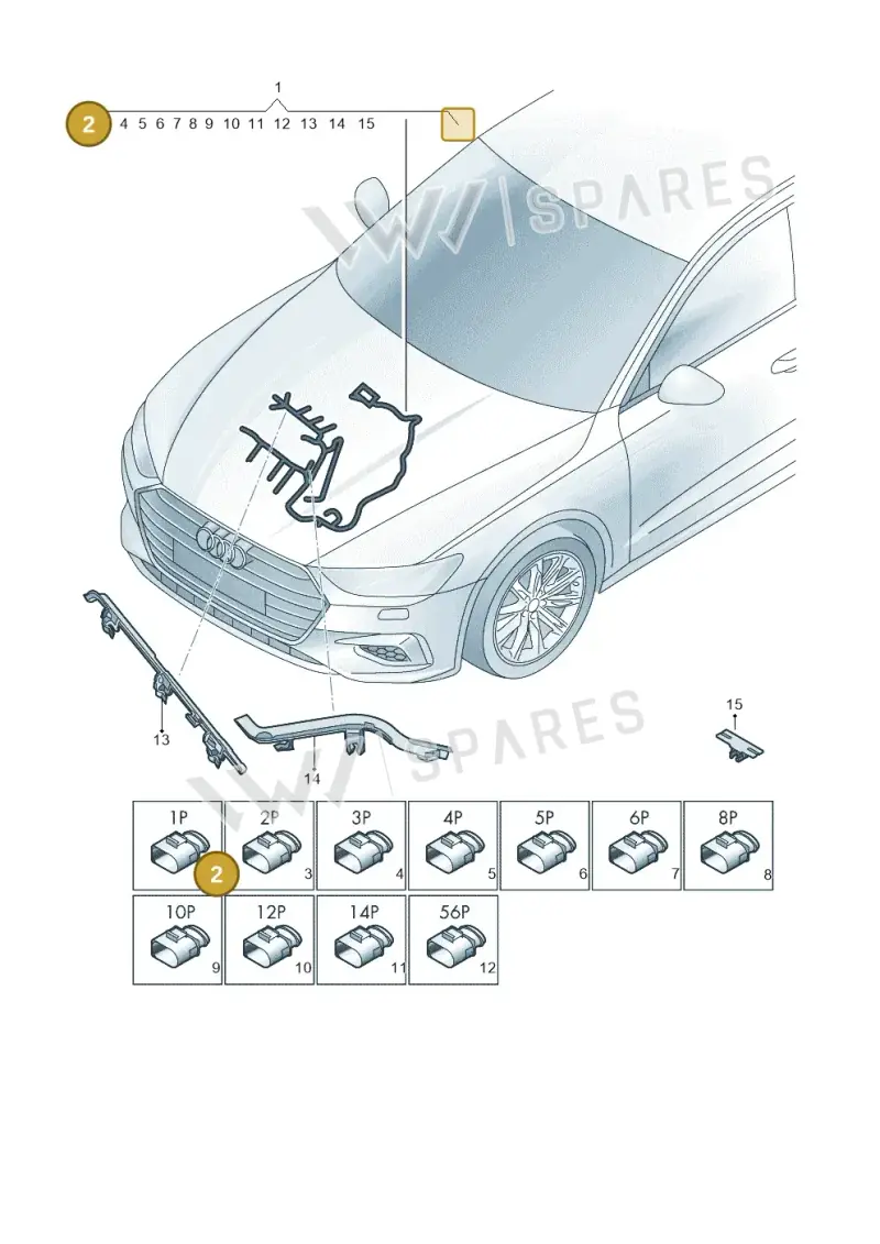 03L971921D — Audi A7 Sportback (2018-) diagram 435971480, position 2
